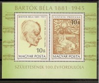 www.europhila-coins.com - 1981  Block  148   Bela  Bartok - Komponist