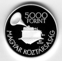 www.europhila-coins.com - 2007  Silber - PP -  5000 ft.   Kodaly  Zoltan - Komponist - in  Plastikkapsel der Bank