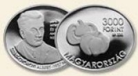 www.europhila-coins.com - 3000  Ft.  Silber   in  PP  -   Nobelpreistrger   Sz.G. Albert