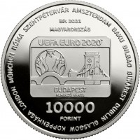 www.europhila-coins.com - 2021  Fuball - EUROPA  Meisterschaft -10000 Ft. PP in  925% Silber